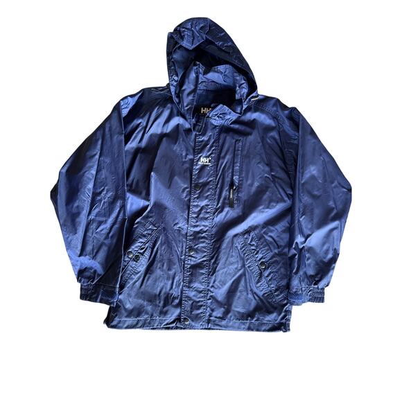 Helly Hansen Small Navy Blue Packable Full Zip Rain Jacket - Picture 1 of 8